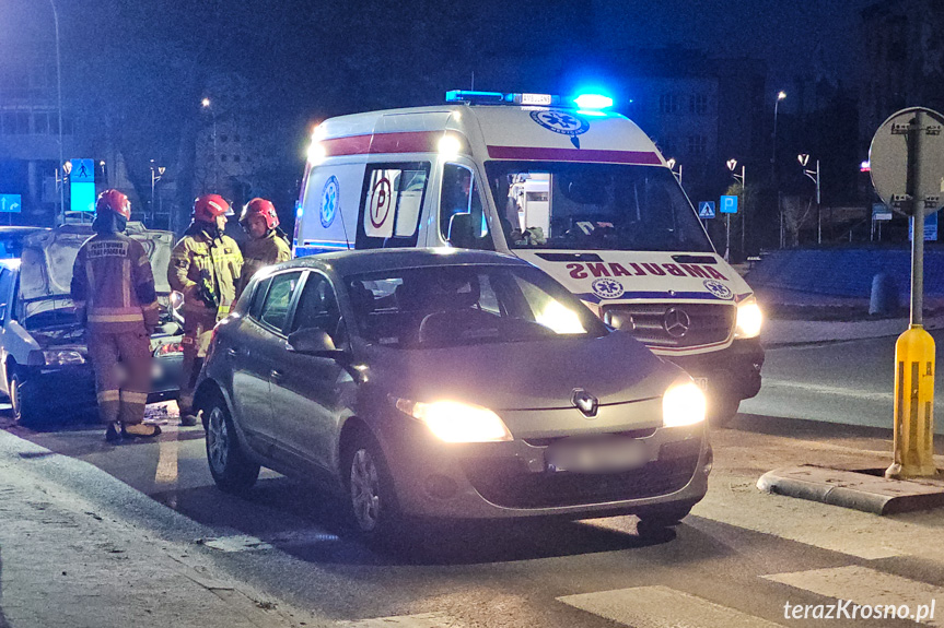Zderzenie trzech samochodów na Krakowskiej