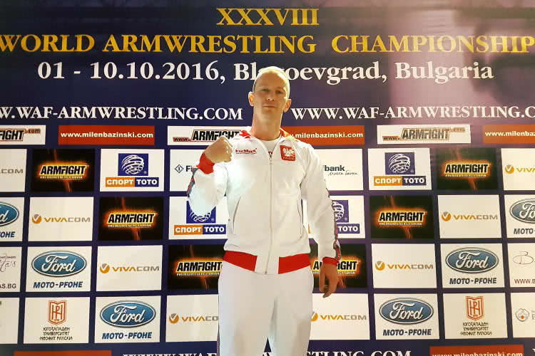 15 miejsce Grzegorza na Mistrzostwach Świata w Armwrestlingu Bułgaria 2016