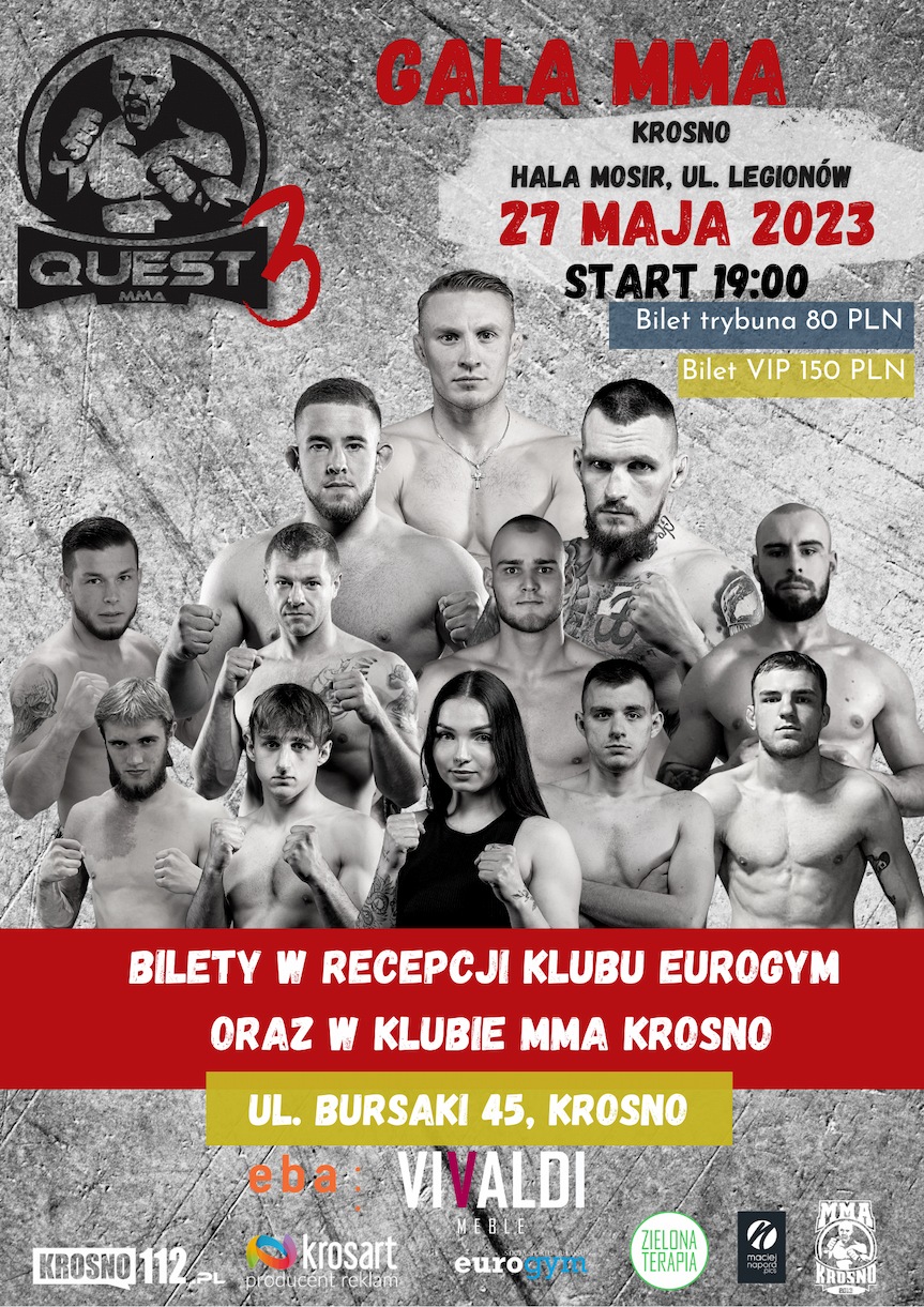 27 maja Gala Quest MMA 3 w hali MOSiR