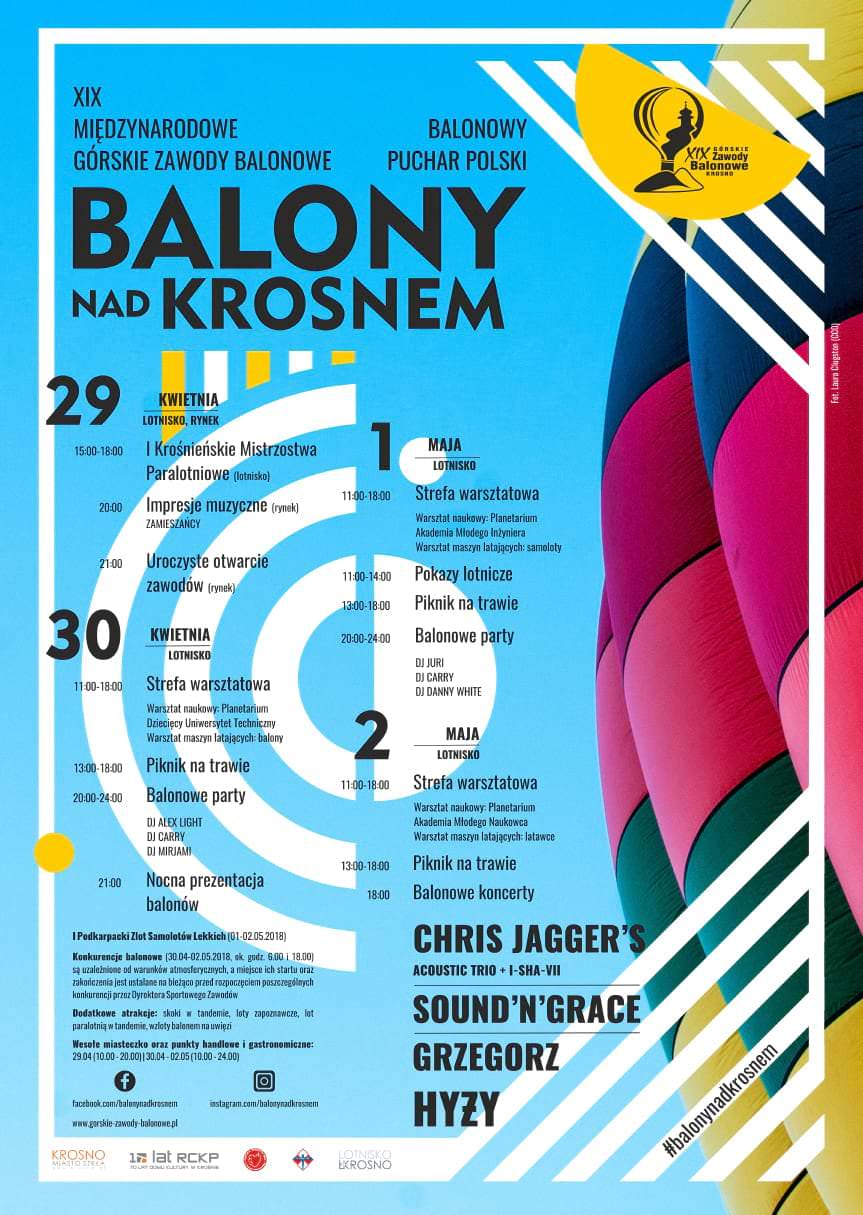 Balony nad Krosnem 2018 - Program