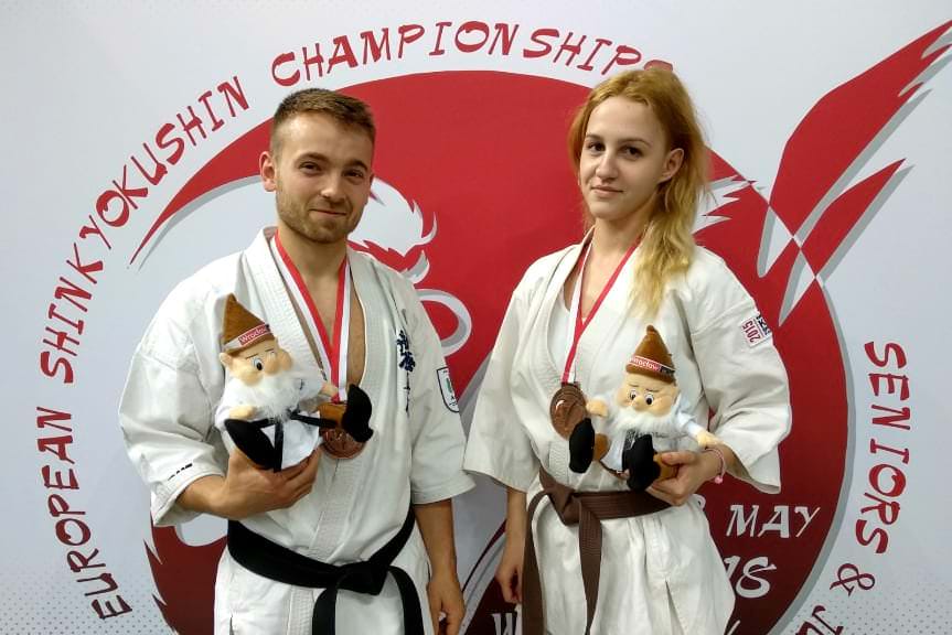 Brąz dla Dominiki i Filipa podczas  Mistrzostw Europy Karate Shinkyokushin