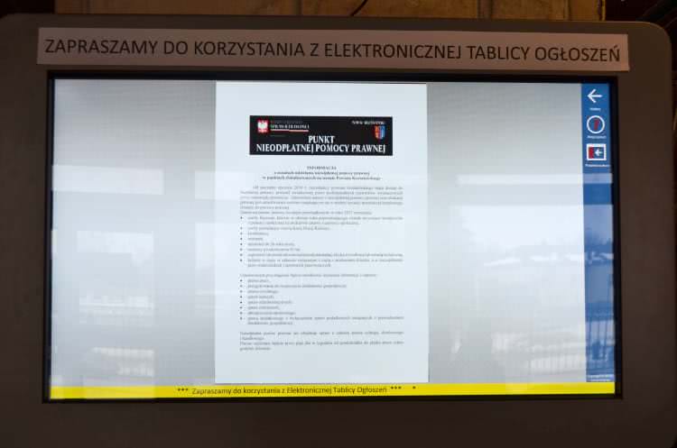 Elektroniczna Tablica Ogłoszeń zawisła w Starostwie Powiatowym