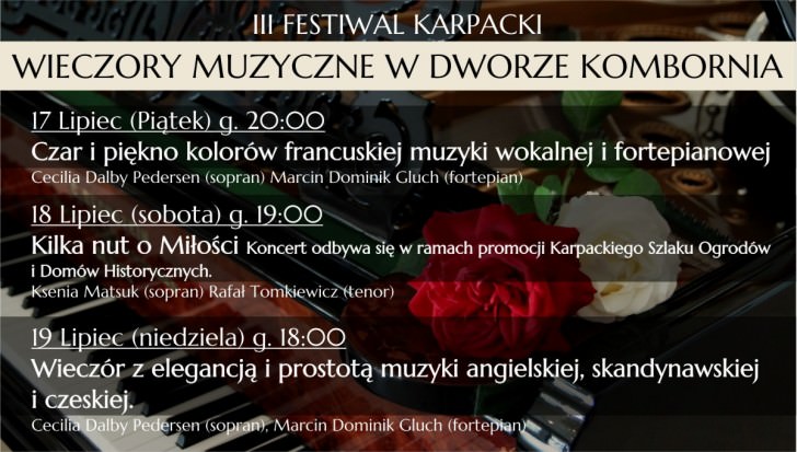 II Festiwal Karpacki Wieczory Muzyczne w Dworze Kombornia