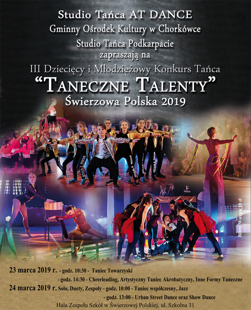 III Dziecięcy i Młodzieżowy Konkurs "Taneczne Talenty 2019" - zapowiedź