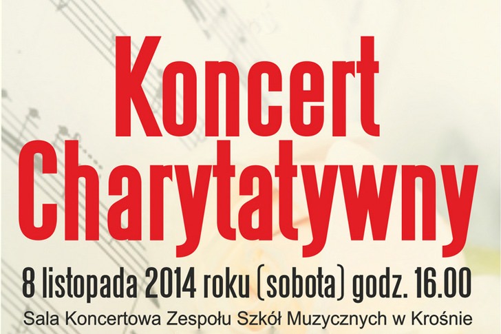 Koncert Charytatywny w Krośnie - zaproszenie