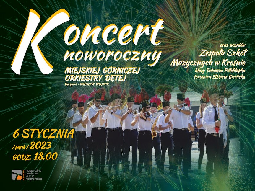 Koncert noworoczny Miejskiej Górniczej Orkiestry Dętej - zaproszenie