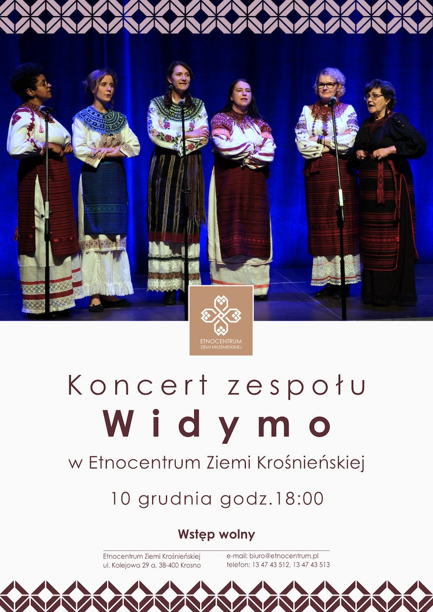 Koncert zespołu Widymo w Etnocentrum Ziemi Krośnieńskiej