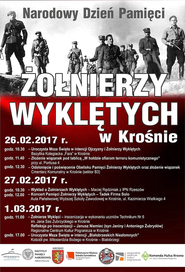 Narodowy Dzień Pamięci Żołnierzy Wyklętych w Krośnie - zaproszenie