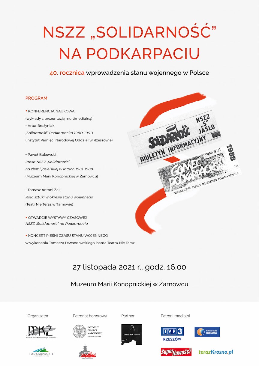 "NSZZ 'Solidarność' na Podkarpaciu" - zaproszenie