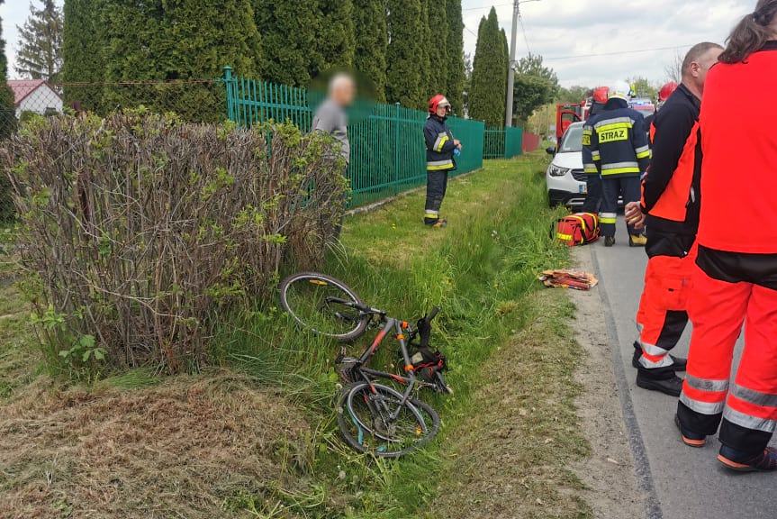 Potrącenie rowerzysty w Krośnie na Baczyńskiego