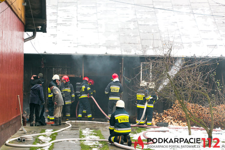 Pożar budynku gospodarczego w Chorkówce