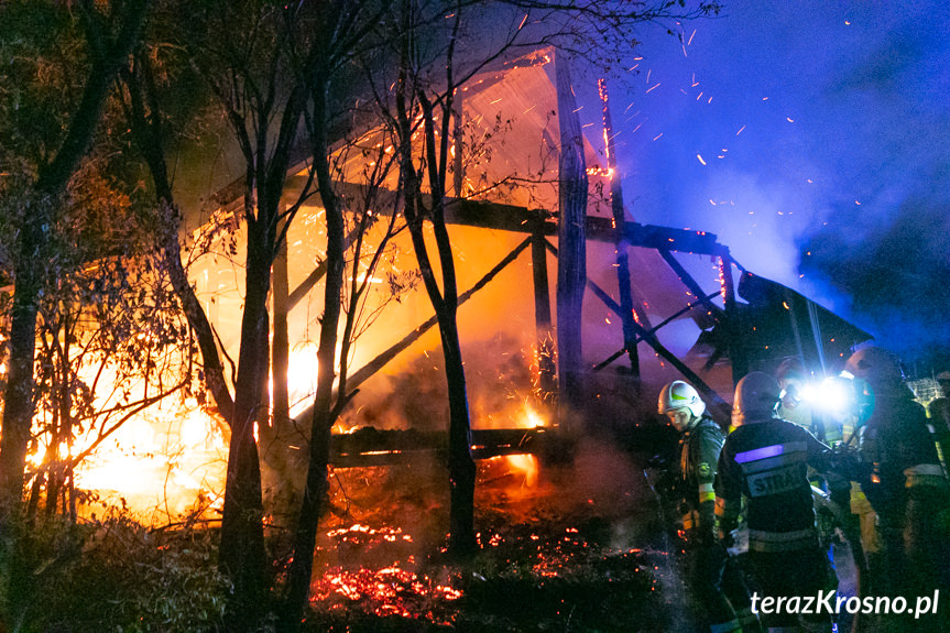 Pożar budynku gospodarczego w Wojaszówce