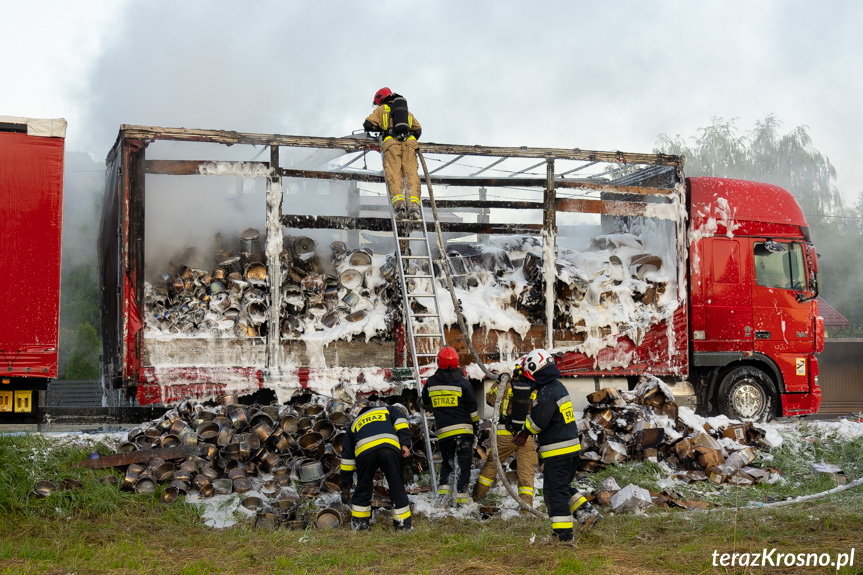 Pożar ciężarówki w Lipowicy
