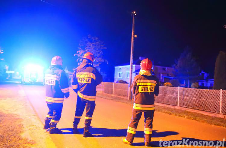 Pożar słupa elektrycznego w Śwerzowej Polskiej