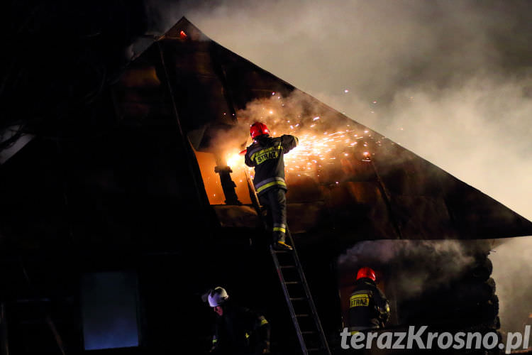 Pożar stolarni w Węglówce
