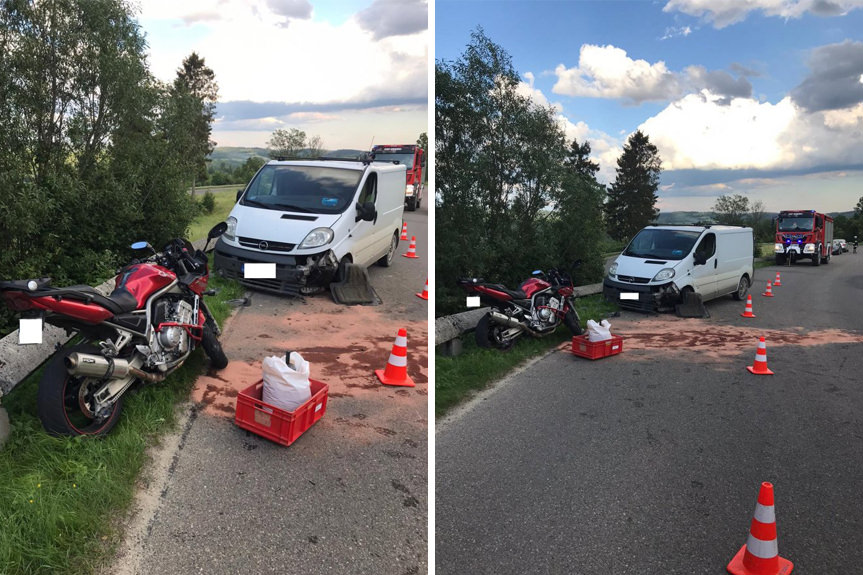 REGION. Motocyklista z powiatu krośnieńskiego trafił do szpitala
