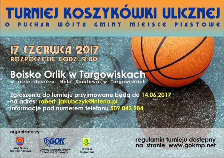 Turniej Koszykówki Ulicznej - zaproszenie