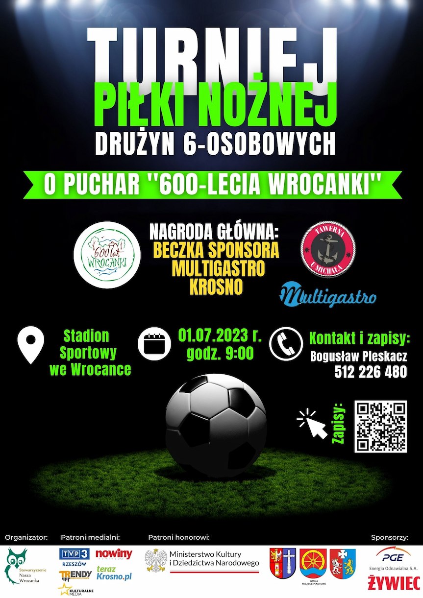 Turniej piłki nożnej drużyn 6-osobowych we Wrocance - zaproszenie