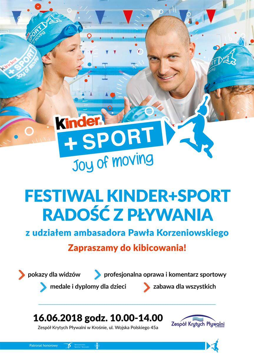 W sobotę Festiwal Kinder+Sport Radość z pływania