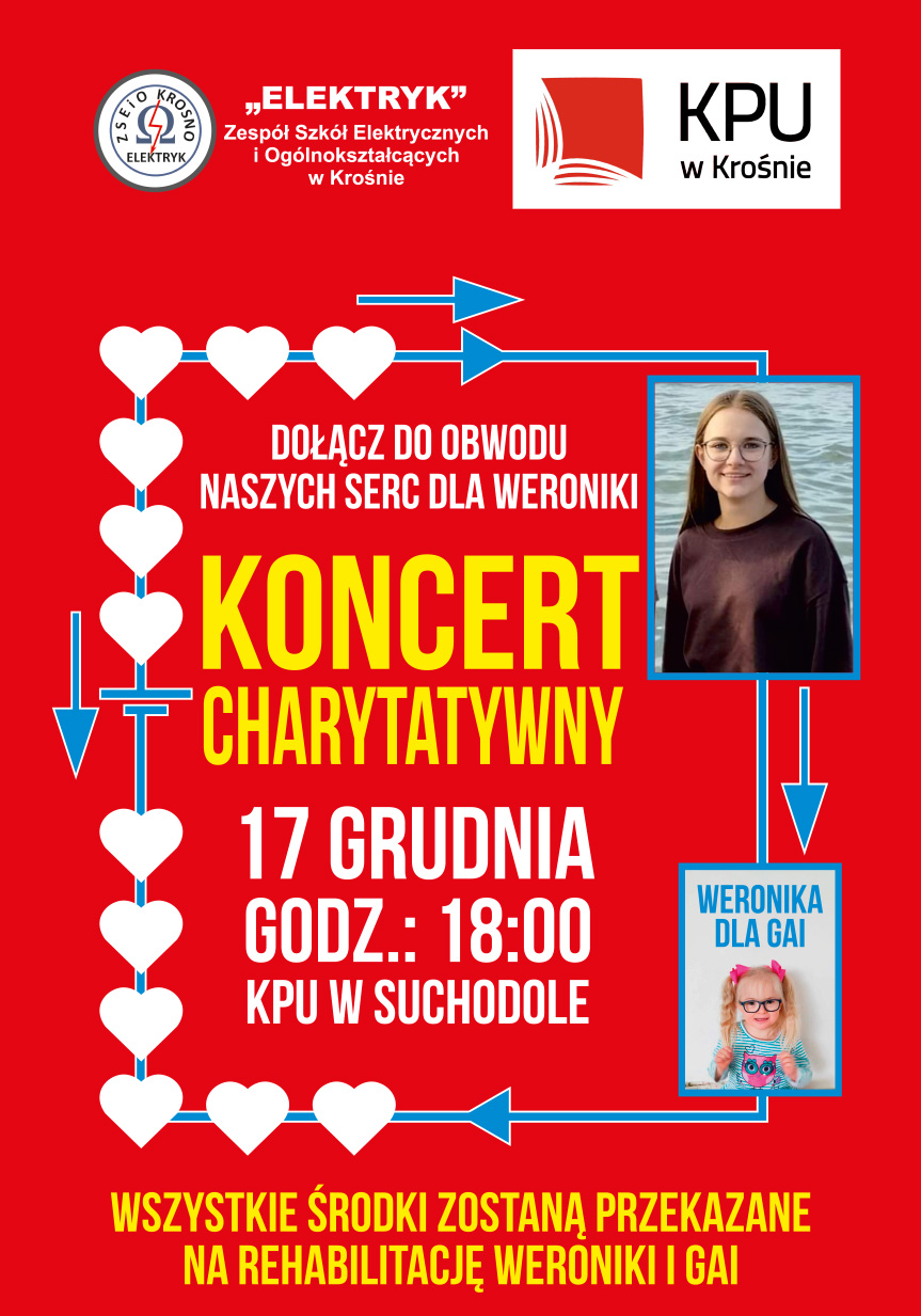 Weronika dla Gai - zaproszenie na koncert charytatywny w KPU