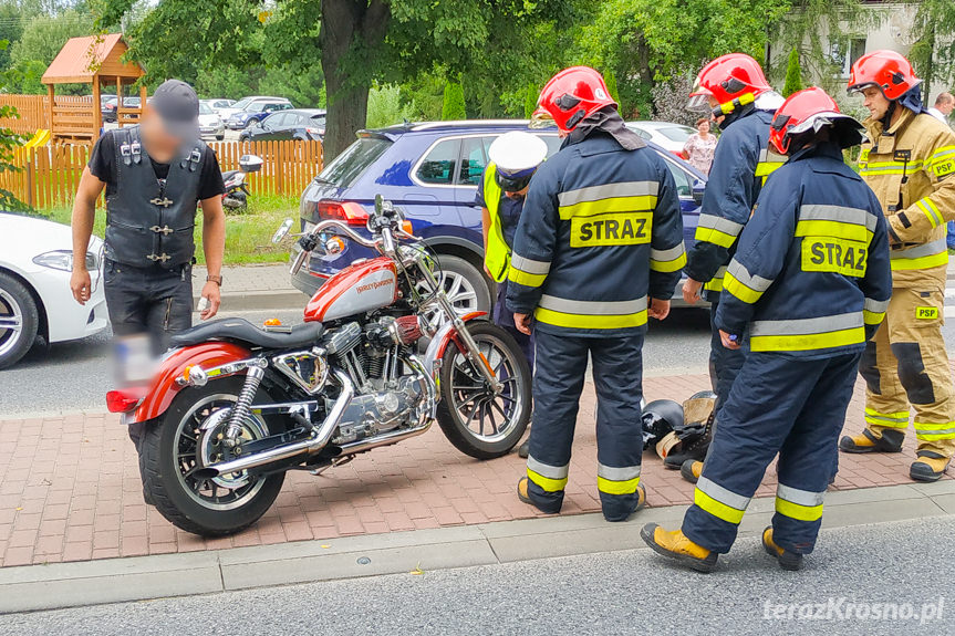 Wypadek motocyklistki na Zręcińskiej