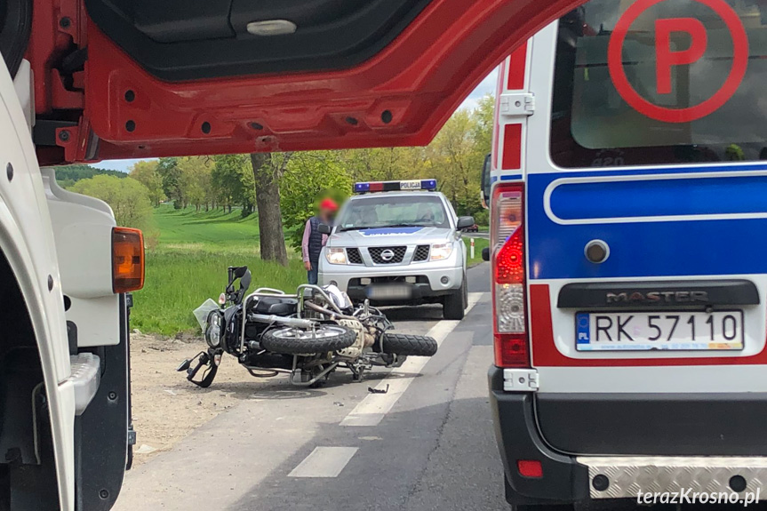 Wypadek na DK28, zderzenie motocykla z samochodem