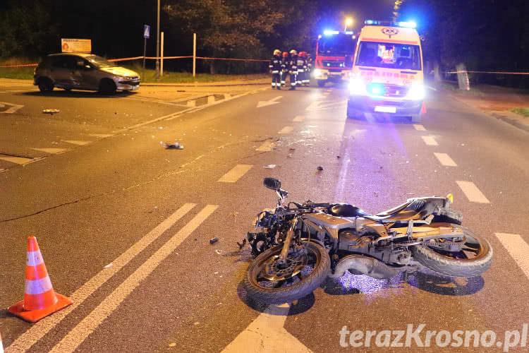 Wypadek na Krakowskiej. Nie żyje motocyklista