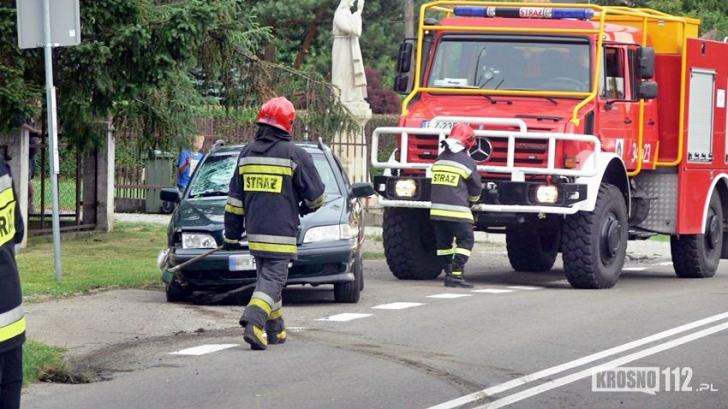 Wypadek na ulicy Suchodolskiej w Krośnie