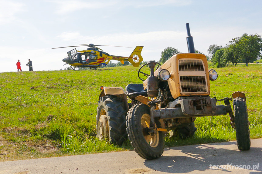 Wypadek traktorzysty w Bałuciance