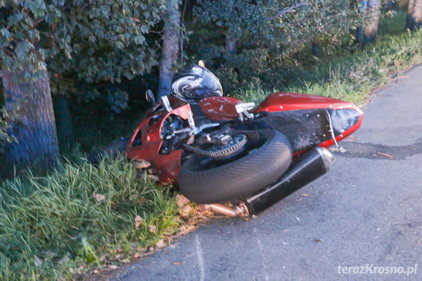 Wypadek w Klimkówce z udziałem motocykla