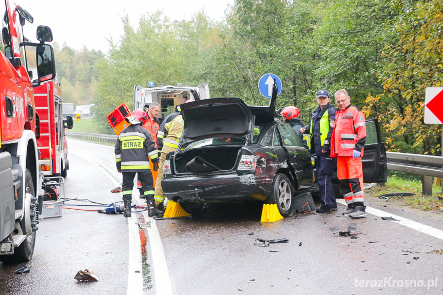 Wypadek w Komborni, zderzenie dwóch pojazdów
