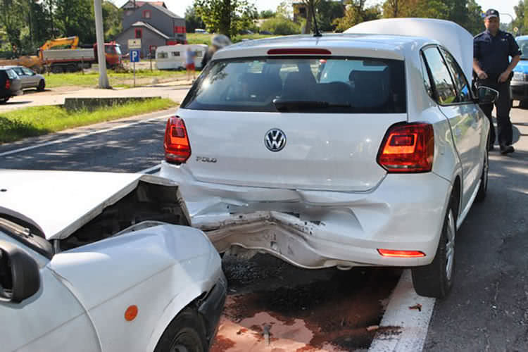 Wypadek w Rymanowie, ranny kierowca