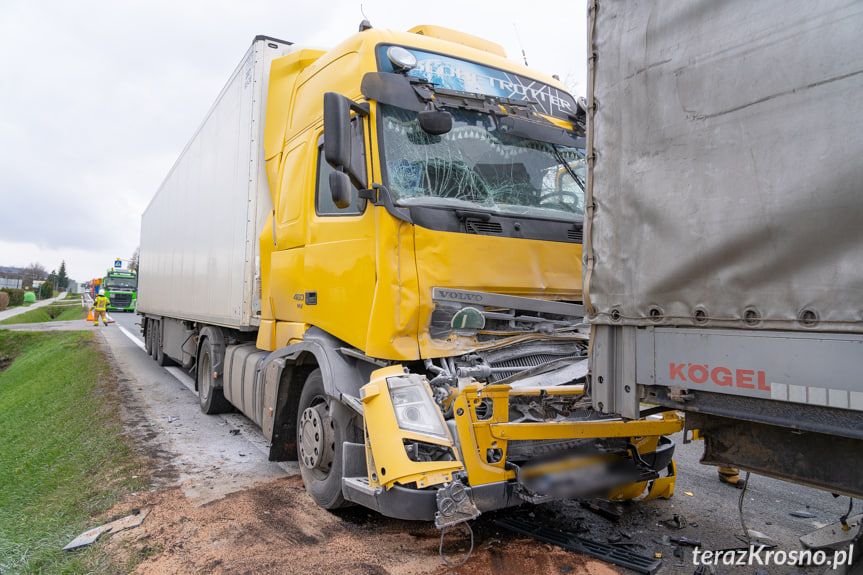 Zderzenie ciężarówek w Rogach
