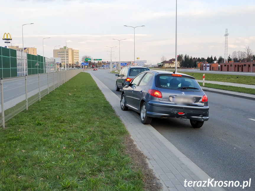 Zderzenie czterech samochodów w Krośnie