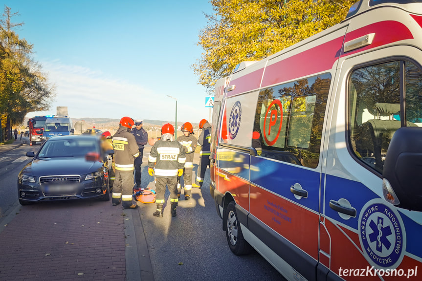 Zderzenie dwóch samochodów na ul. Zręcińskiej w Krośnie