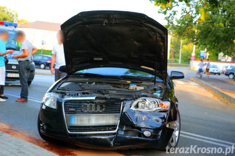 Zderzenie dwóch samochodów w Polance