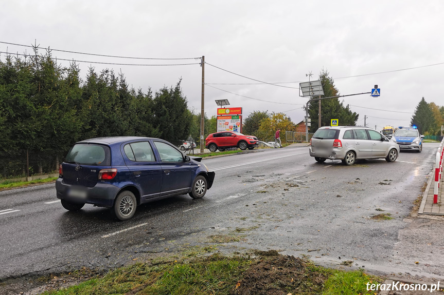 Zderzenie dwóch samochodów w Wojaszówce