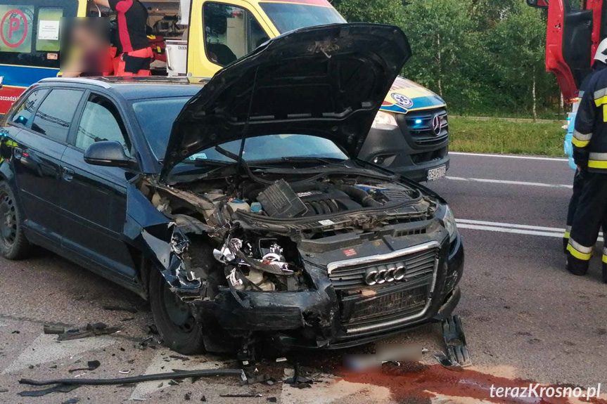 Zderzenie dwóch samochodów w Woli Komborskiej