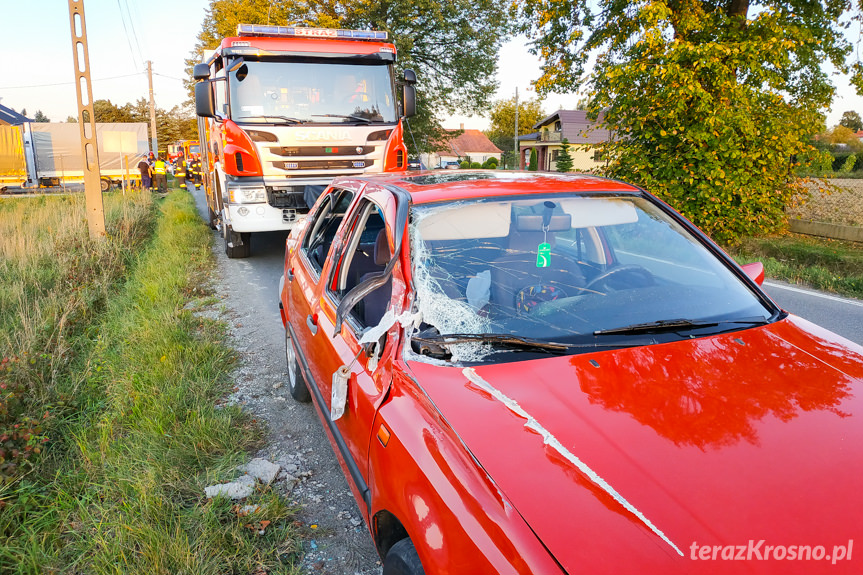 Zderzenie w Zręcinie, poszkodowany pasażer volkswagena