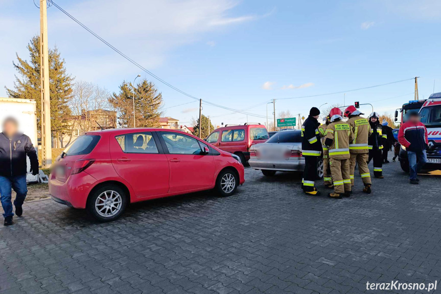 Zderzenie samochodów w Iwoniczu