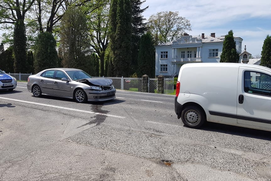 Kolizja samochodów w Iwoniczu