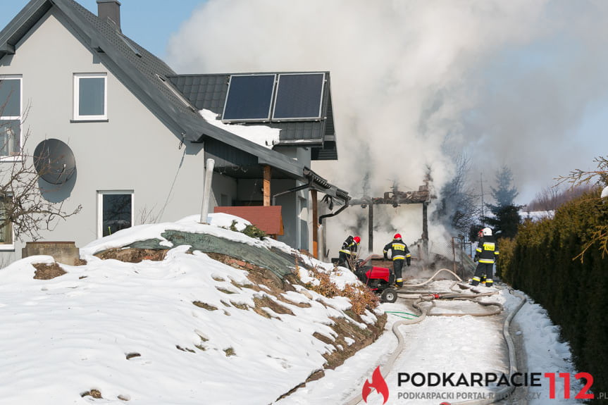 Pożar budynku gospodarczego w Dobieszynie