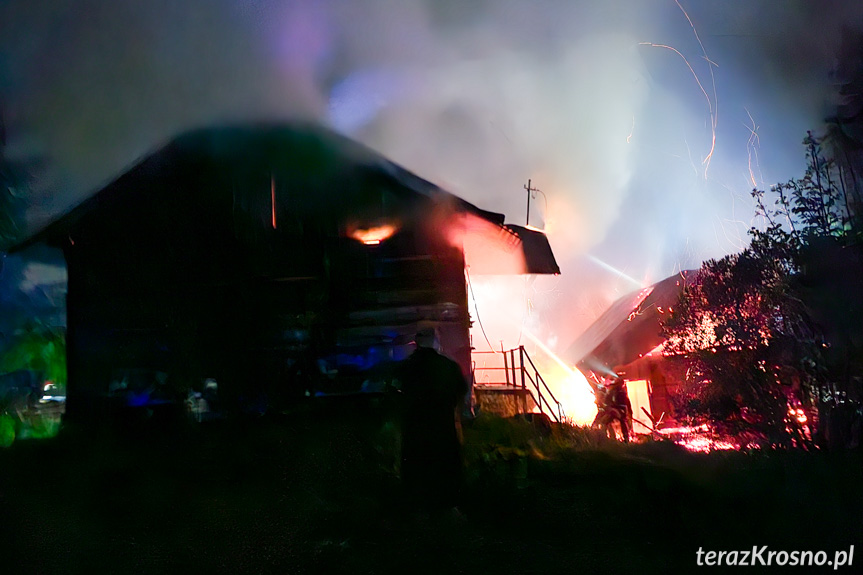 Pożar budynku w Potoku
