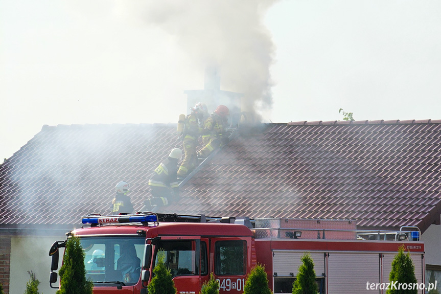 Pożar budynku w Zręcinie