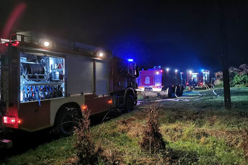 Pożar domku letniskowego w Jedliczu