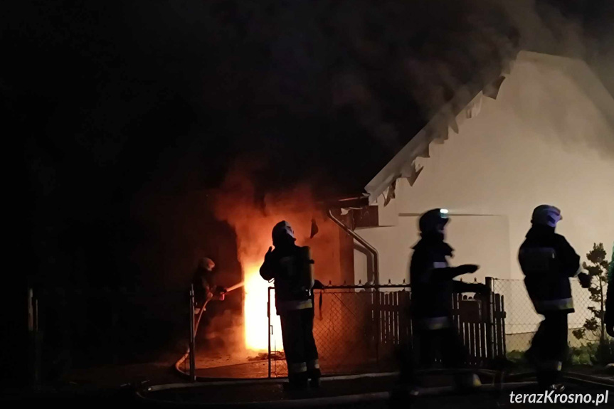 Pożar domu w Iwoniczu