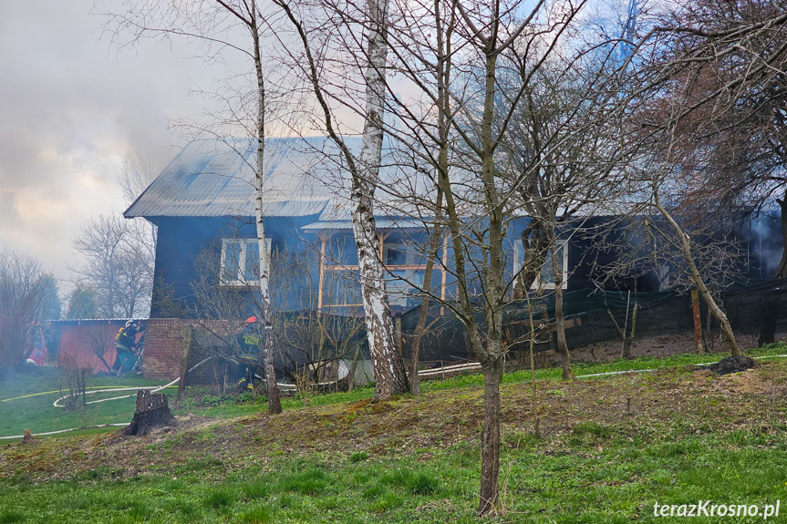 Pożar domu w Korczynie
