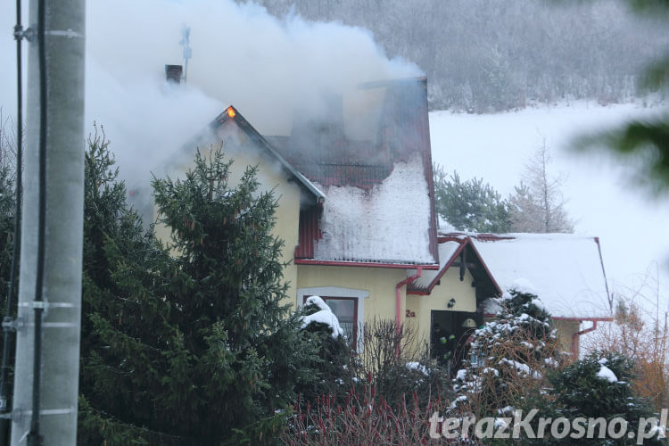 Pożar domu w Olchowcu