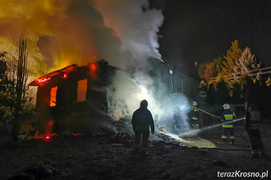 Pożar domu w Przybówce