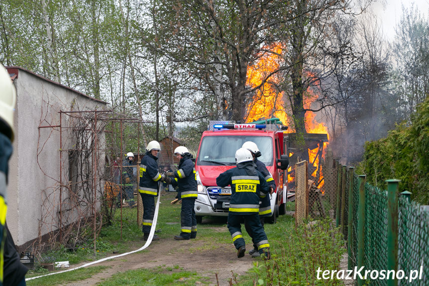 Pożar drewutni w Chorkówce